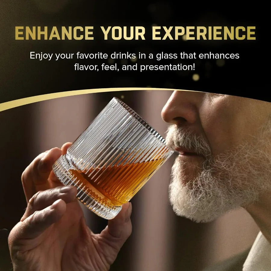 Crystal Old Fashioned Whiskey Glasses Set of 12 12 Oz