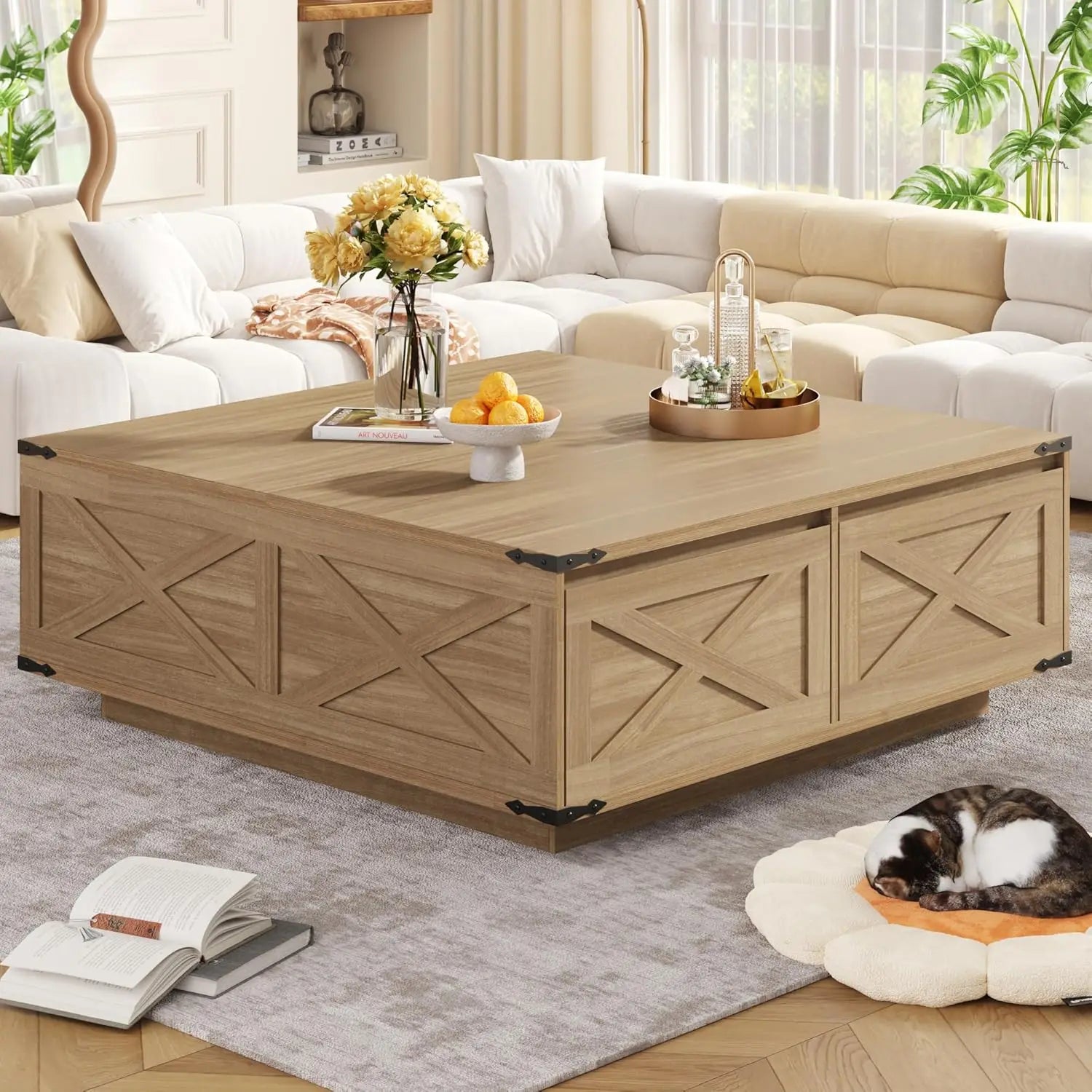 47” Farmhouse Square Coffee Table