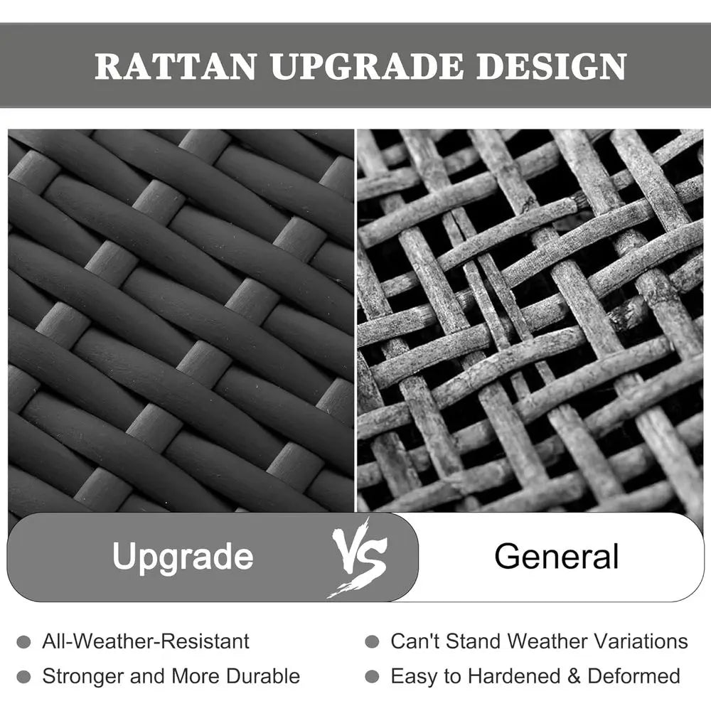 10-Piece Outdoor Wicker Rattan Patio  Set