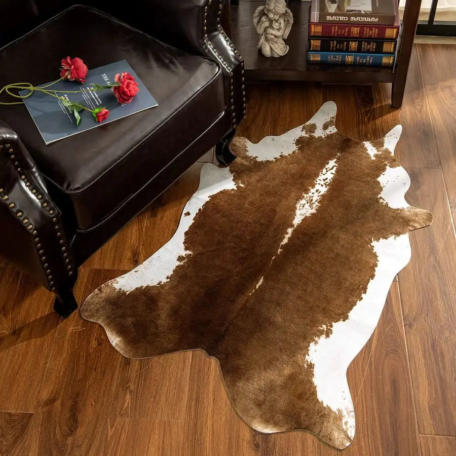 Cowhide Rug 4.6 x 5.2 Feet