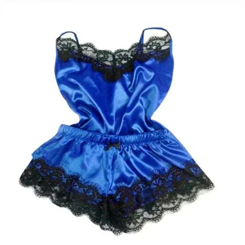 Lace Silk Pajama Set