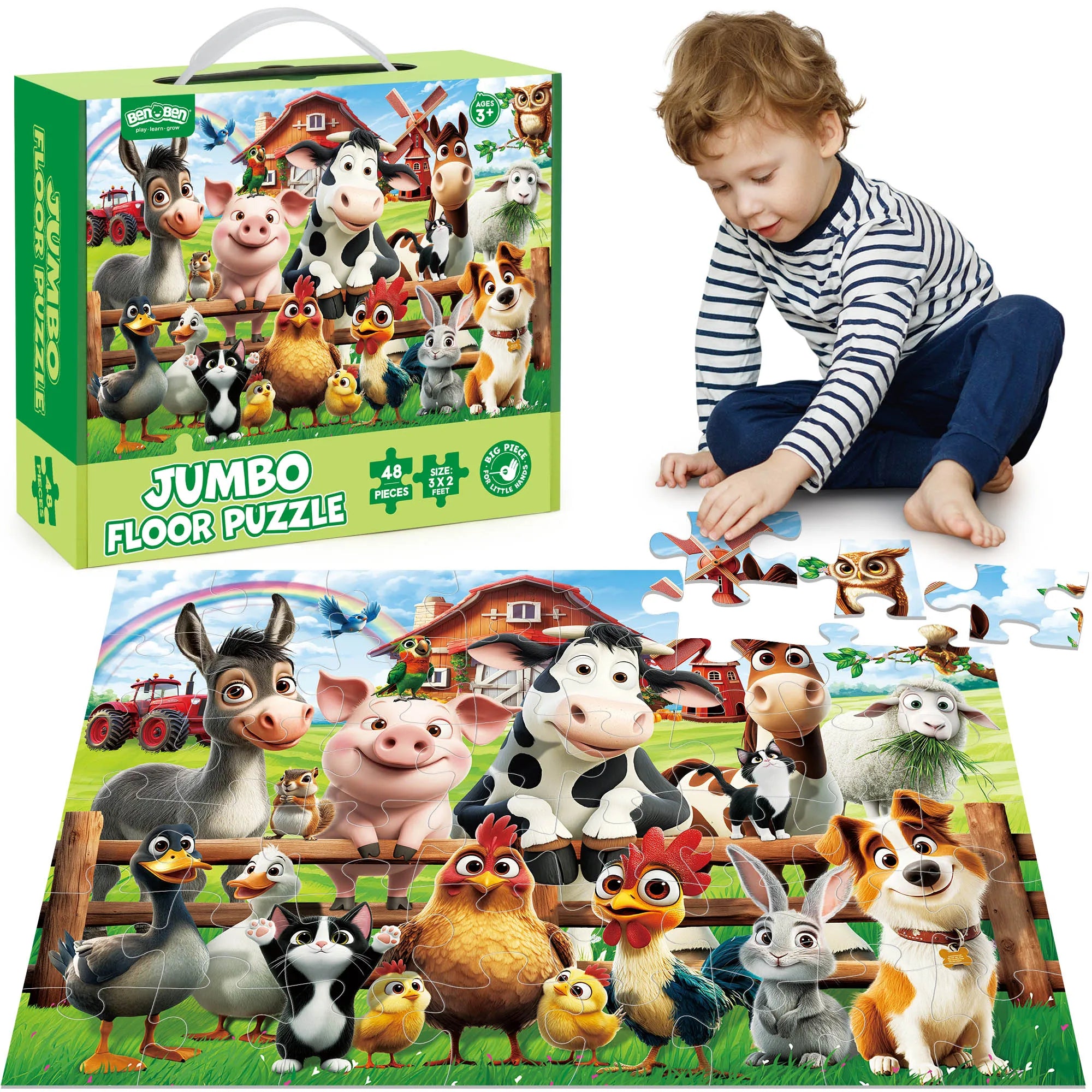 Forty Eight Piece Floor Puzzles for Kids