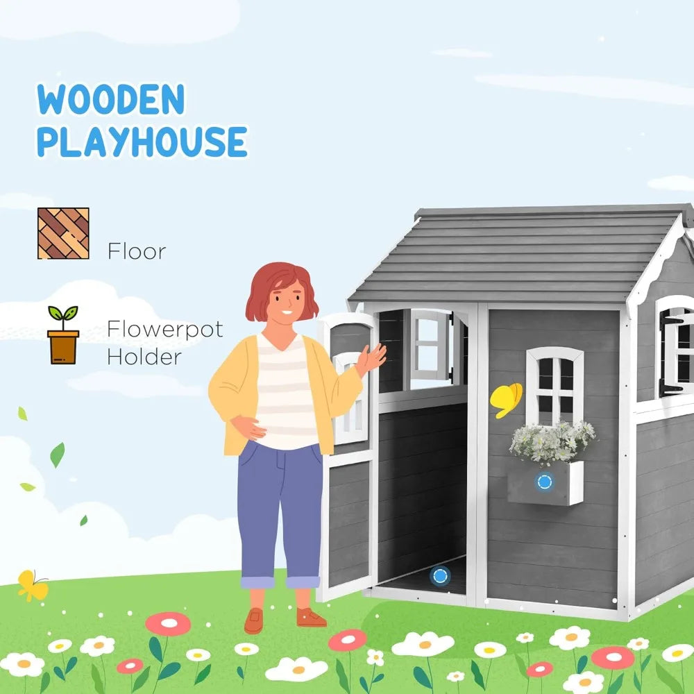 Playhouse, Outdoor Wooden  for 3-8