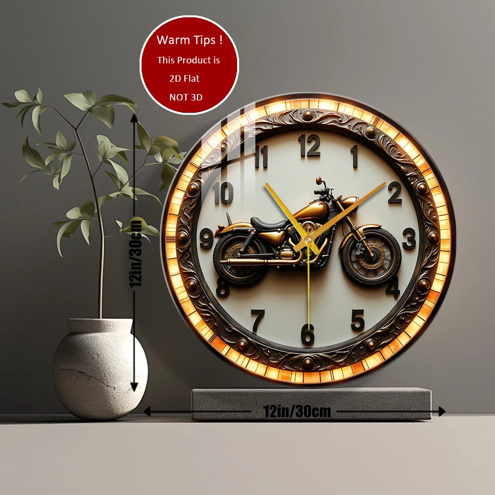Tempered Glass Wall Clock Vintage