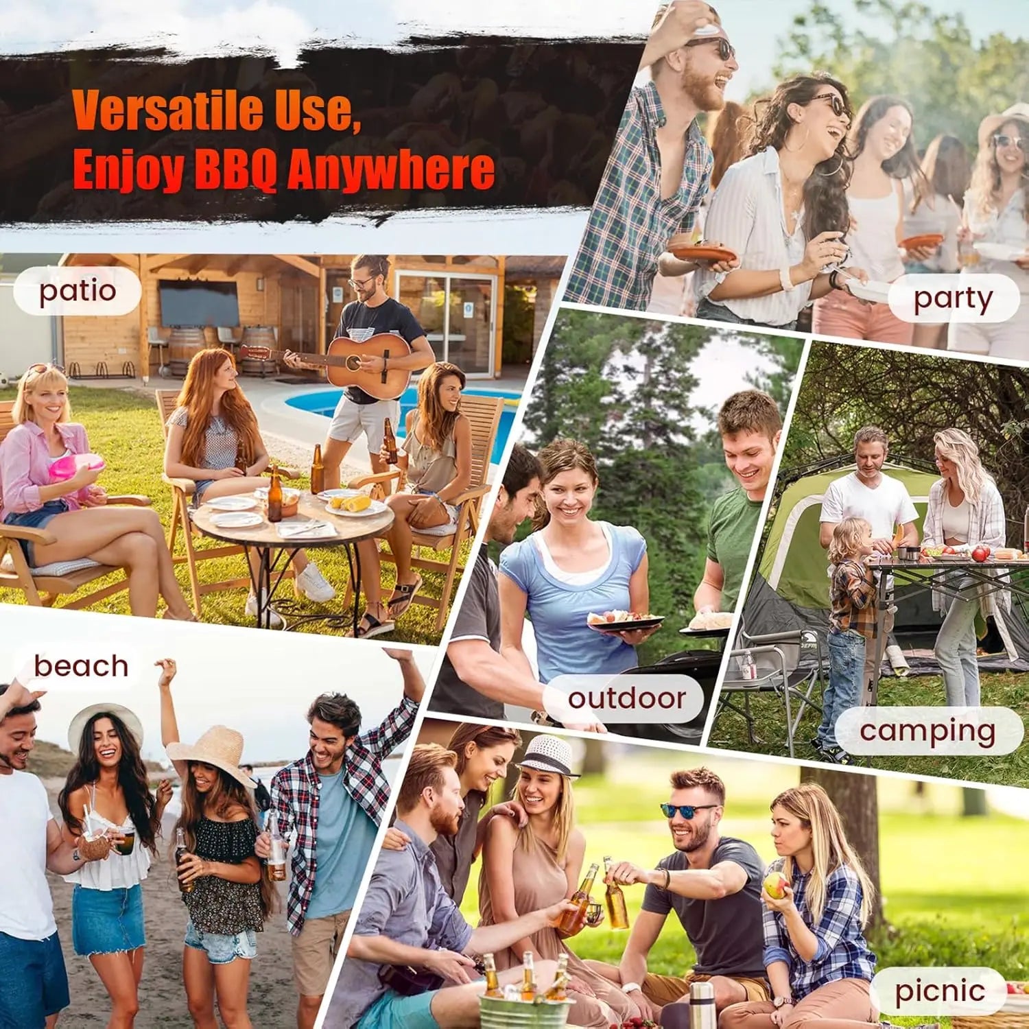 Spacious Barrel Charcoal BBQ Grill
