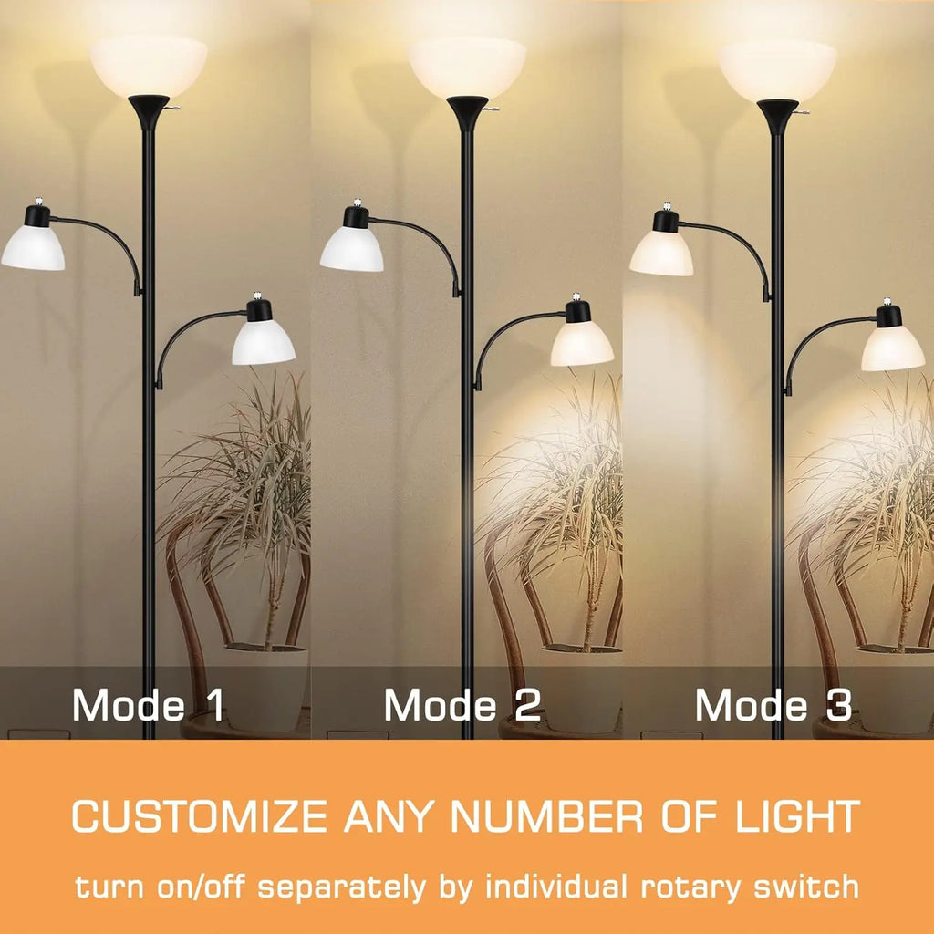 72" Adjustable Torchiere Floor Lamp